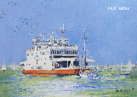 Red Funnel ferry postcard